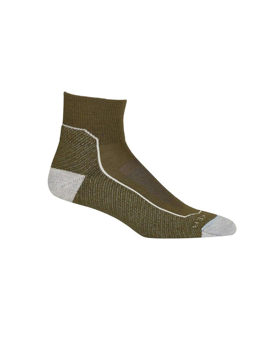 Loden / Blizzard Heather Icebreaker Merino Hike+ Light Mini Women's Socks | AU 1446MQZA